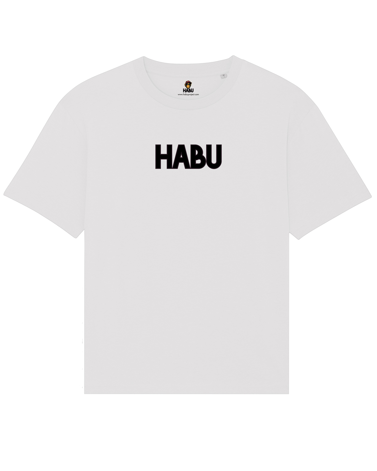 Camiseta oversize blanca unisex de Habu Project