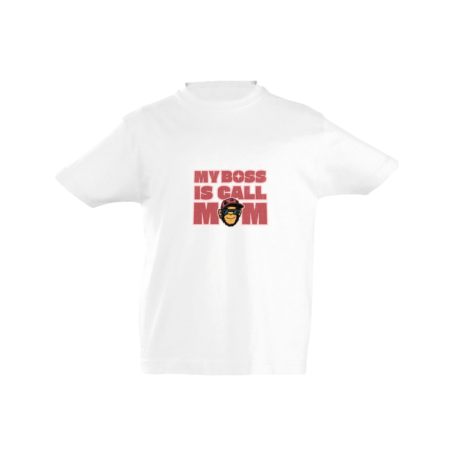 Camiseta mom boss para niños unisex de Habu Project